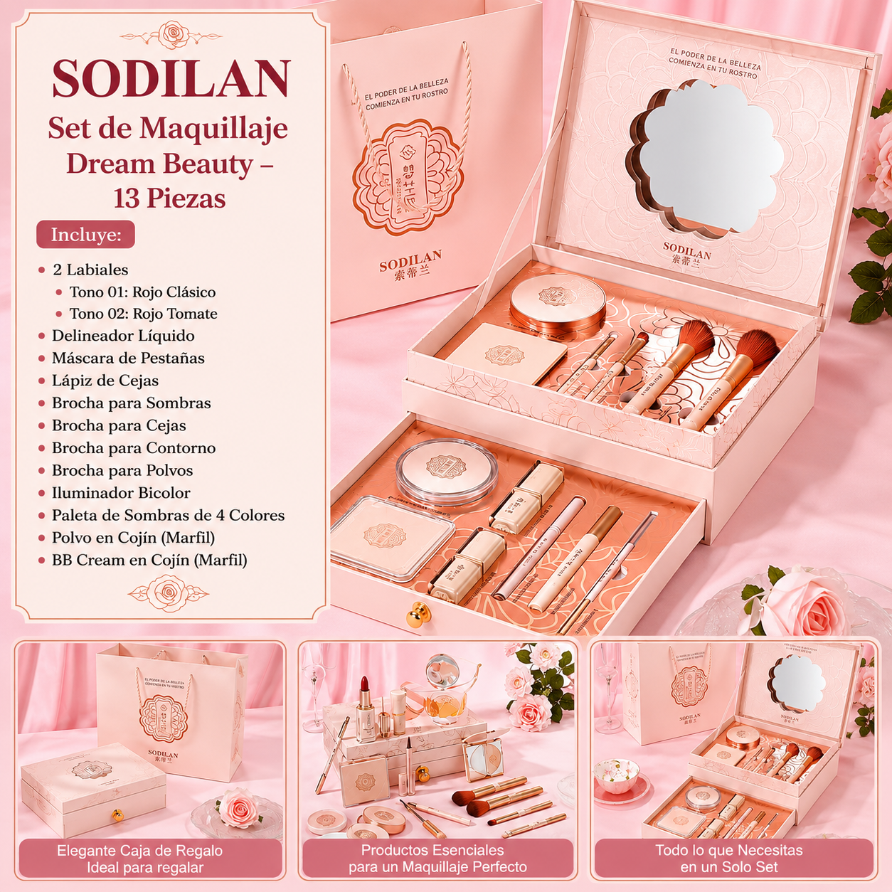 SODILAN Dream Beauty – Set de Maquillaje Premium
