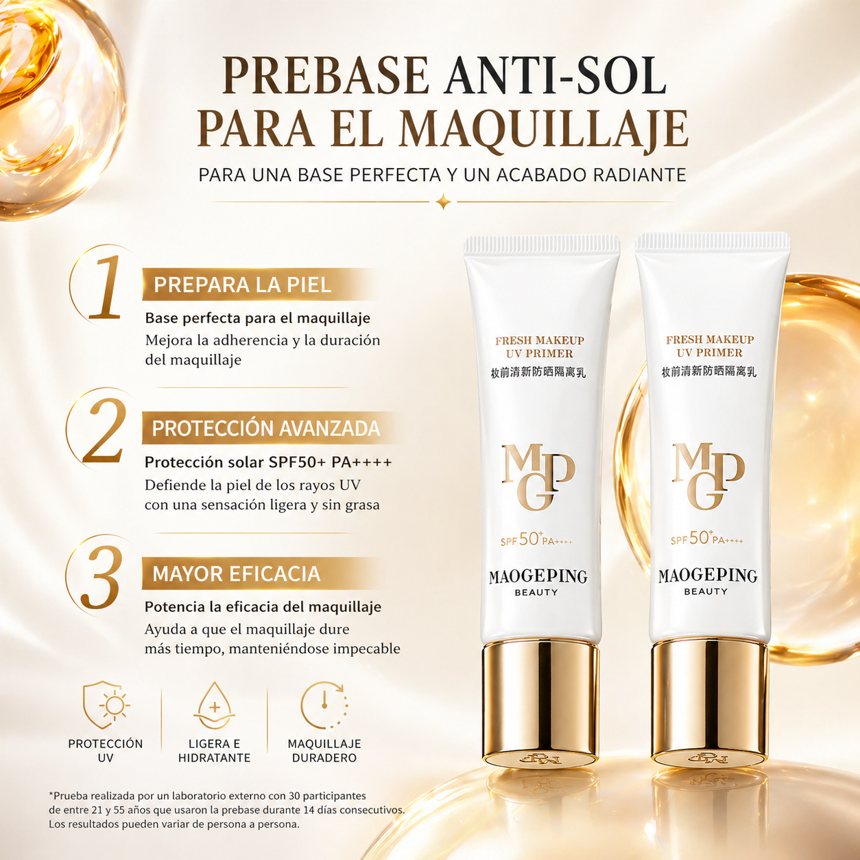 MAOGEPING Fresh Makeup UV Primer SPF50+ (30ml/5ml)