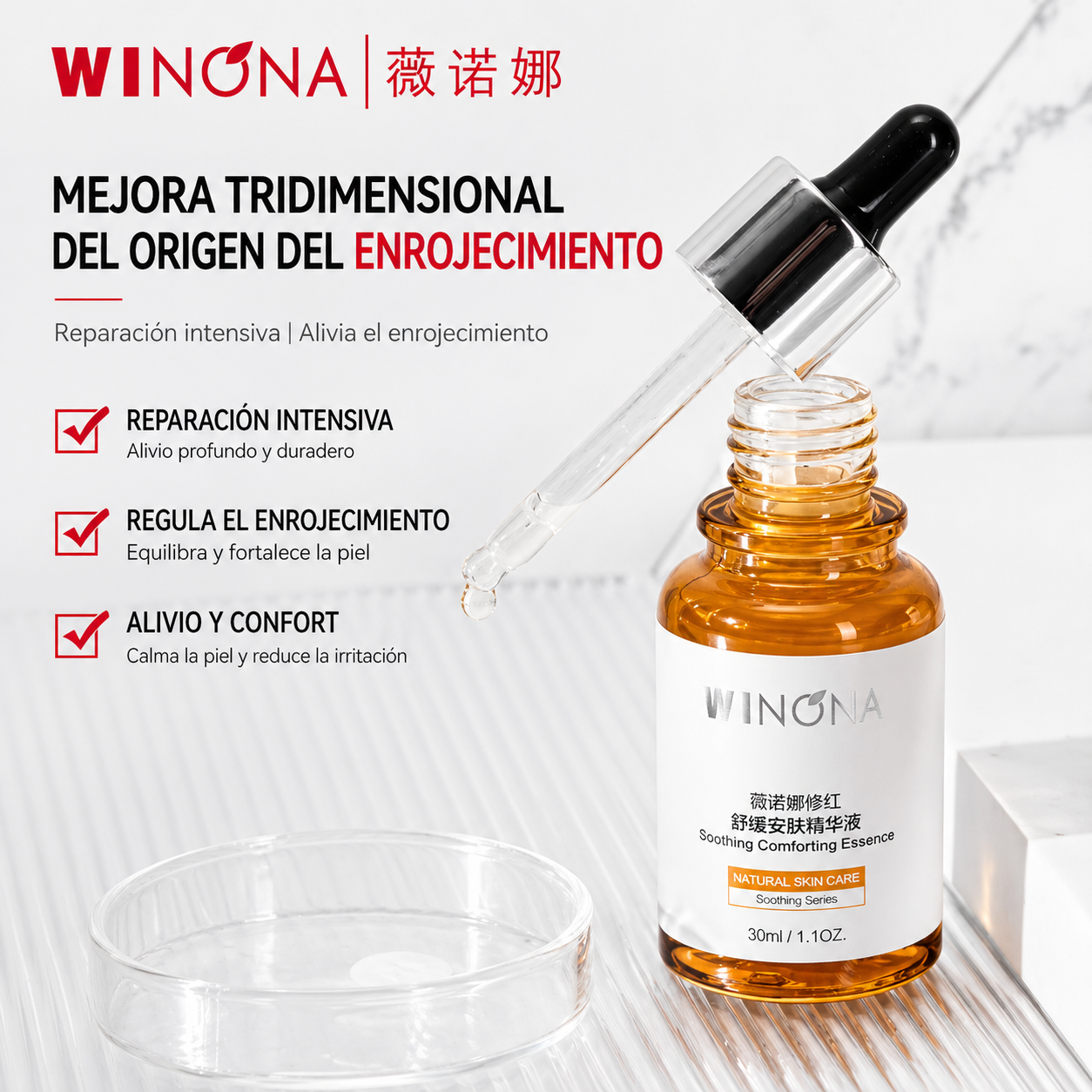 WINONA Set Reparador Antirojeces e Hidratación Profunda (10 productos)
