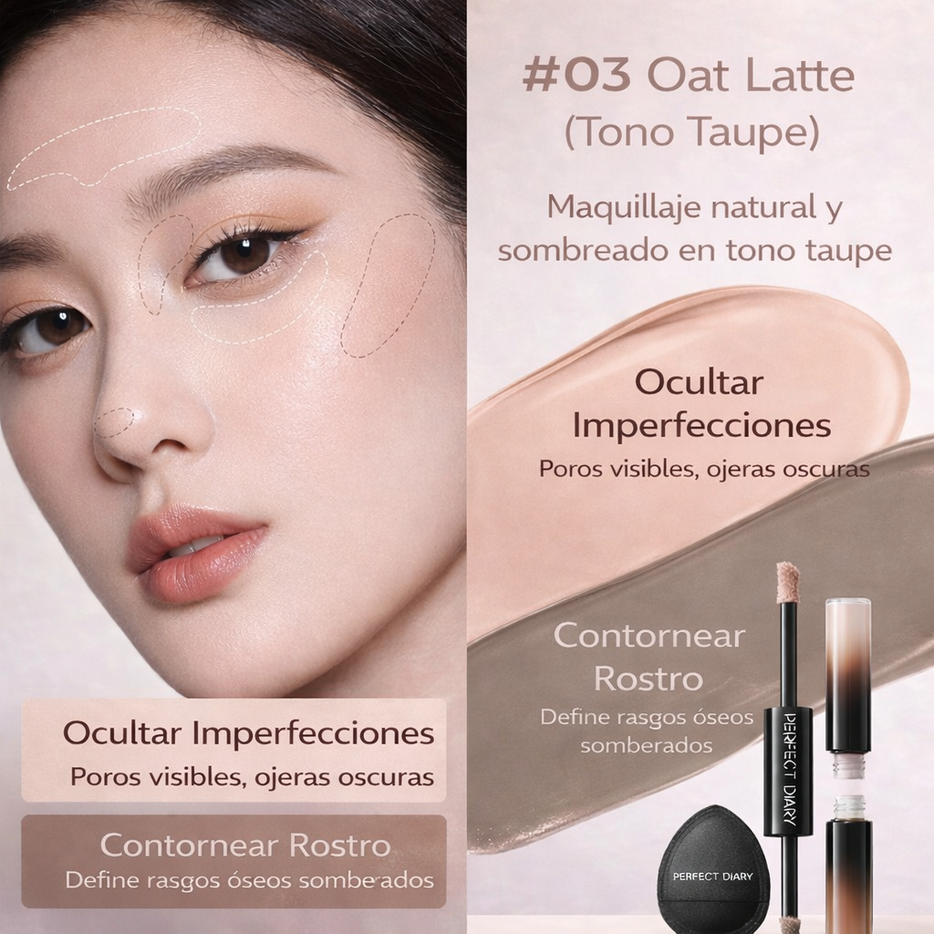 PERFECT DIARY Corrector y Contorneador Dual