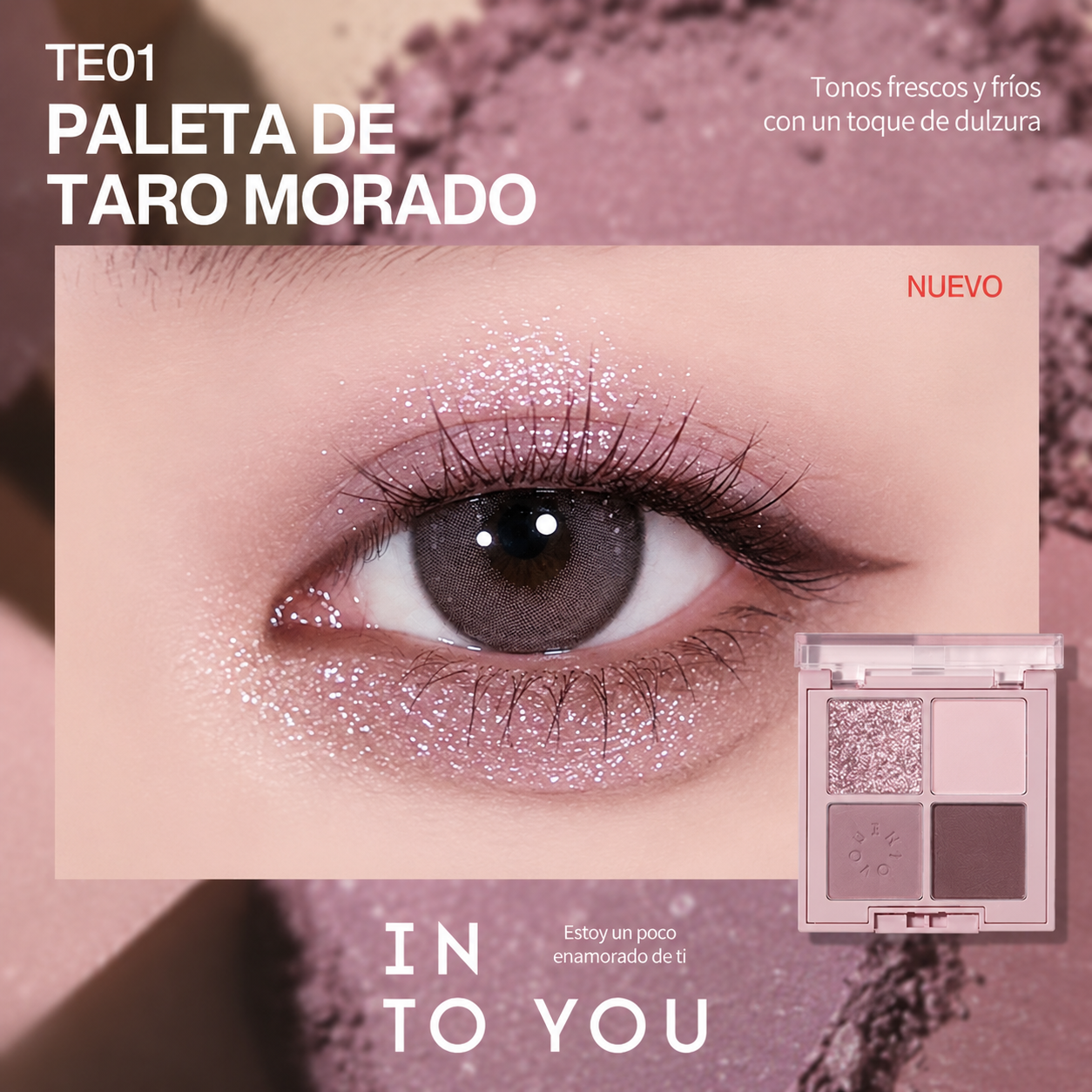 INTO YOU Paleta de Sombras 4 Tonos Glitter & Matte