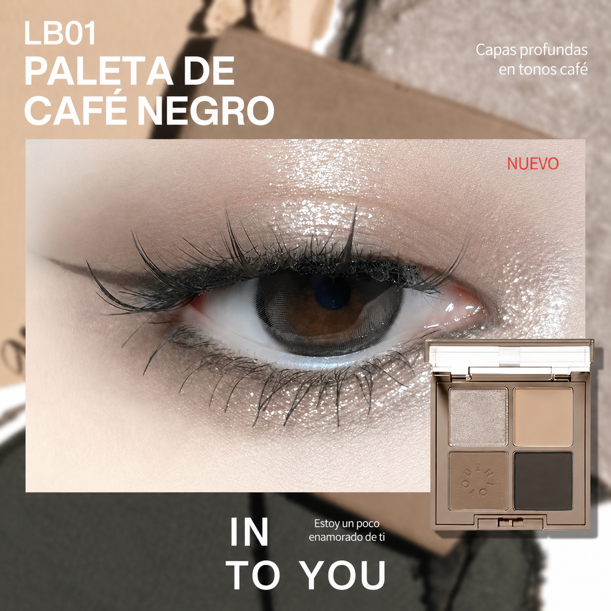 INTO YOU Paleta de Sombras 4 Tonos Glitter & Matte