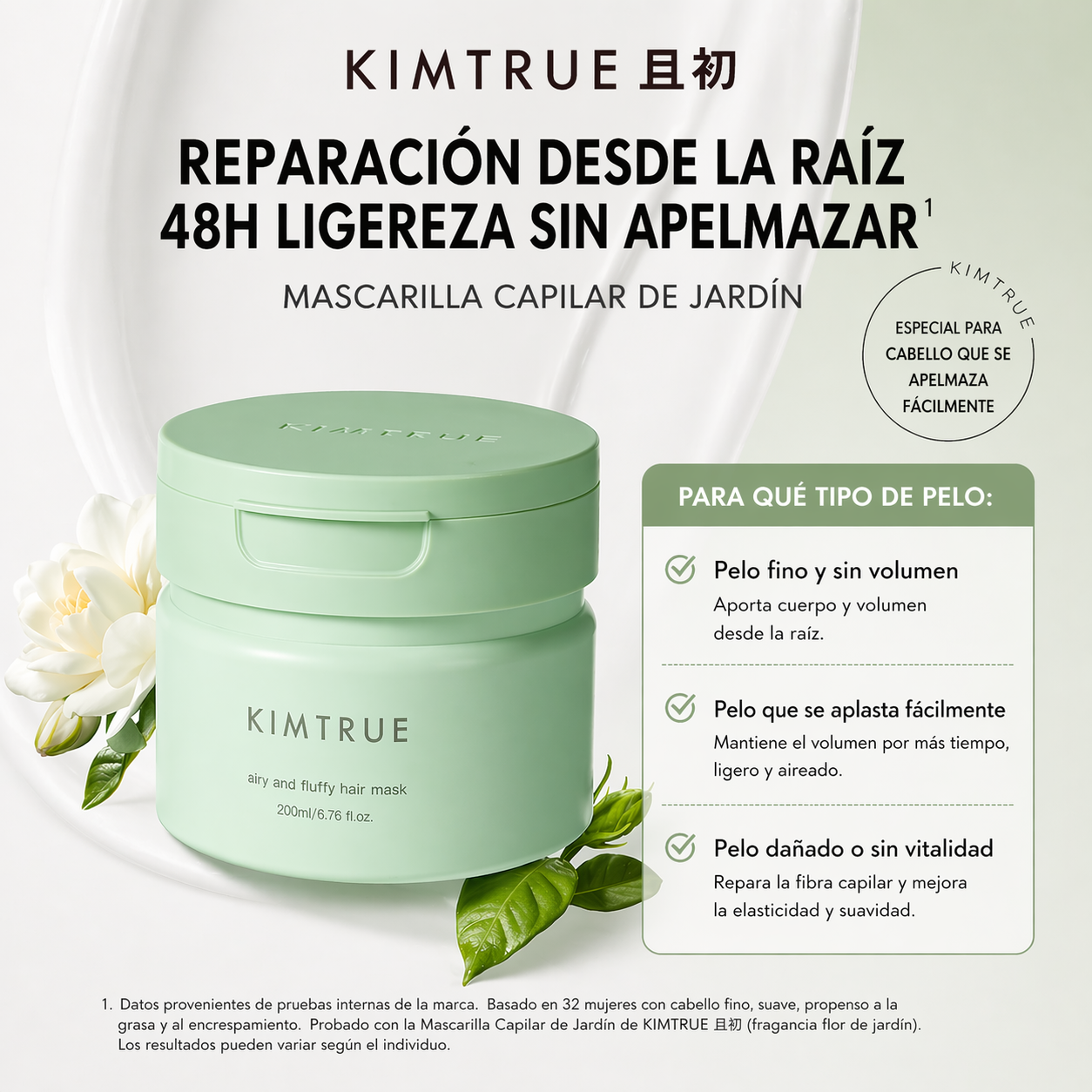 KIMTRUE Hair Mask Airy and Fluffy Cabello Fino (200ml)