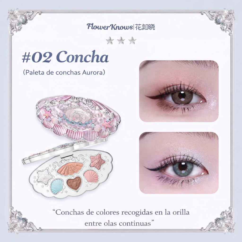 FLOWER KNOWS Moonlight Mermaid Five-Color Jewelry Eyeshadow Palette
