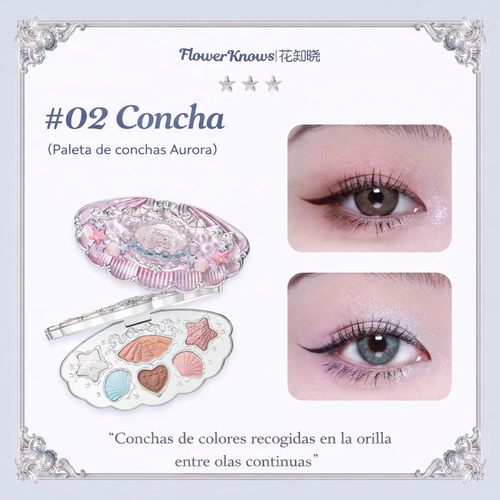 FLOWER KNOWS Moonlight Mermaid Five-Color Jewelry Eyeshadow Palette