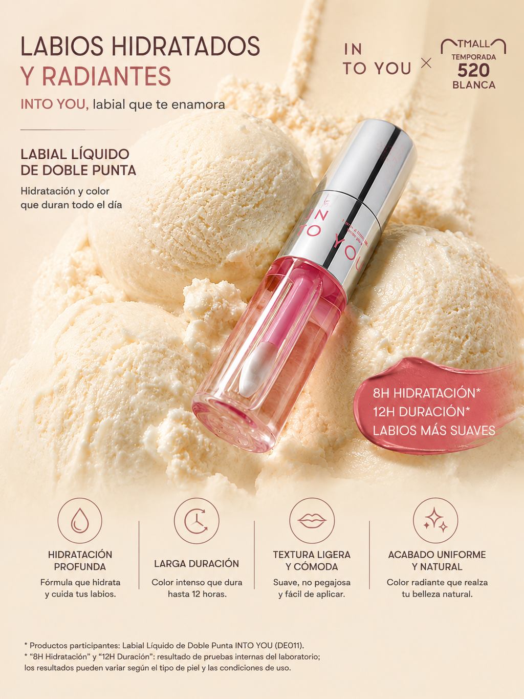 INTO YOU Labial Líquido de Doble Punta – Acabado Mate & Gloss