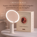 Espejo de maquillaje inteligente con luz LED