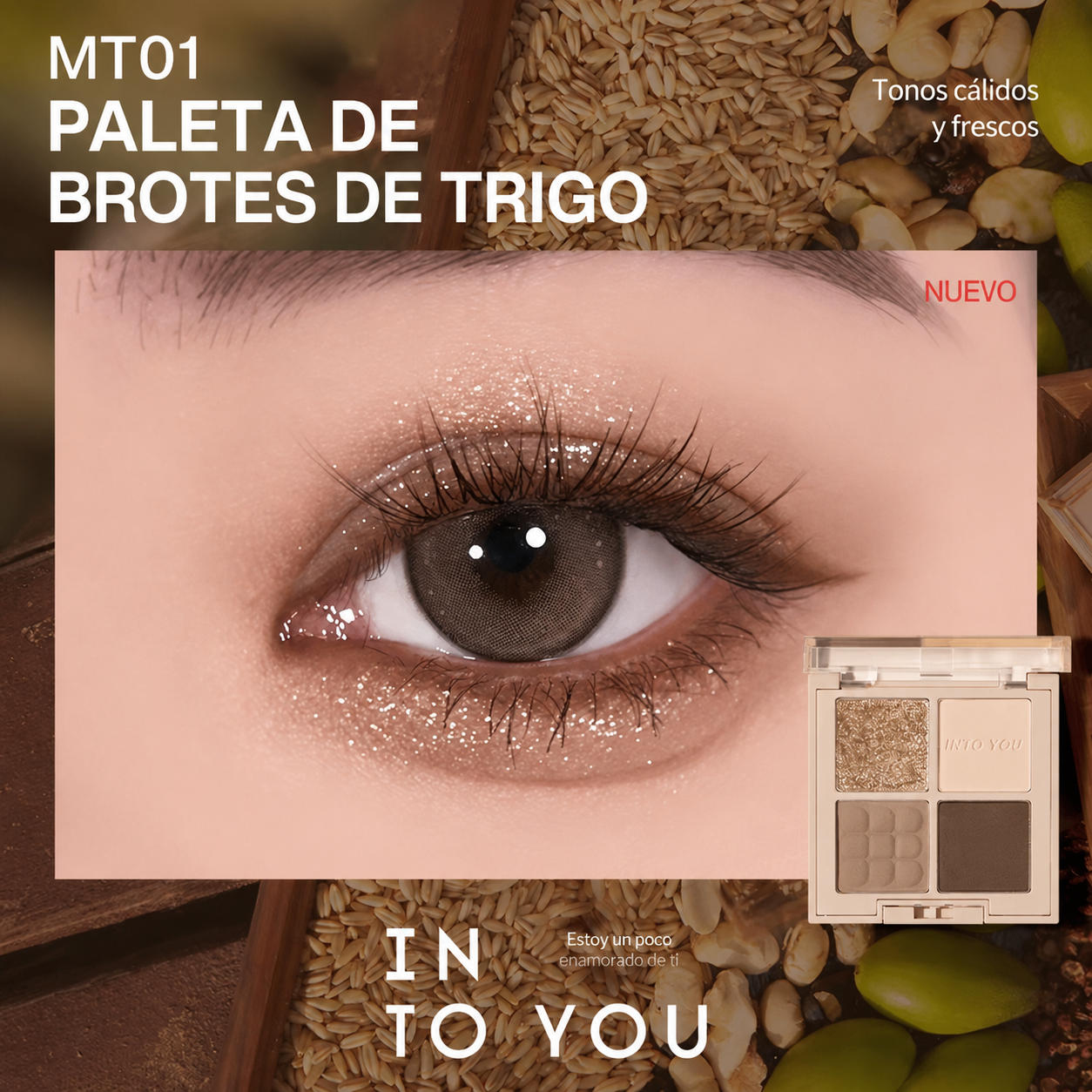 INTO YOU Paleta de Sombras 4 Tonos Glitter & Matte