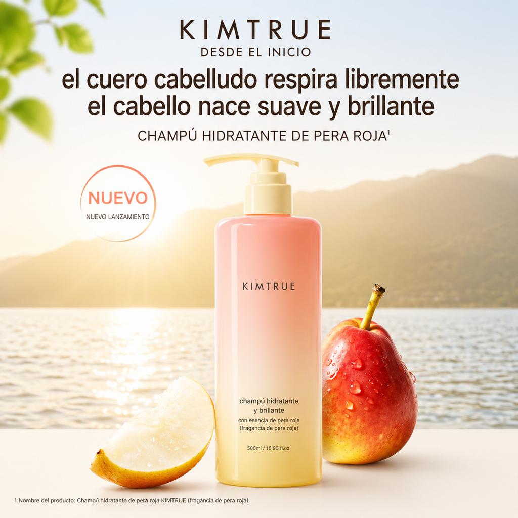 KIMTRUE Champú de Pera Roja Hidratación y Brillo (500ml)